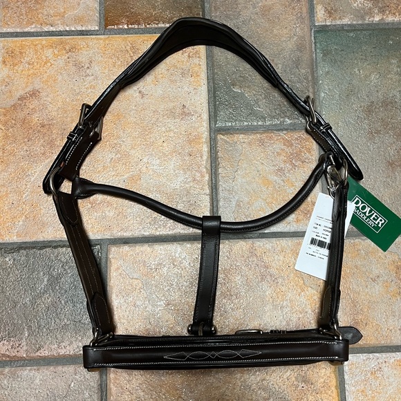 Dover Saddlery Fancy Stitch Padded Leather Halter - Picture 1 of 5